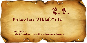 Matovics Viktória névjegykártya