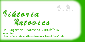 viktoria matovics business card